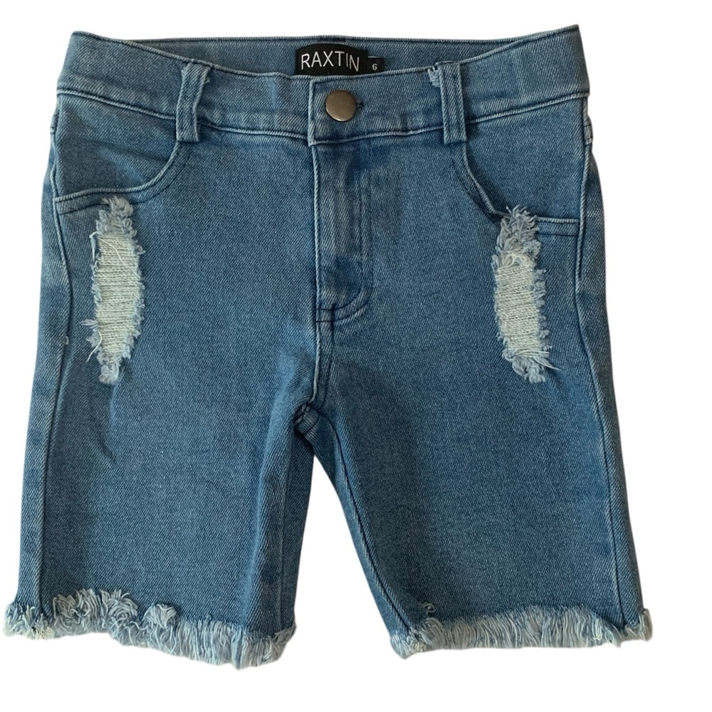 NWOT Raxtin Distressed Denim Jean Shorts 6